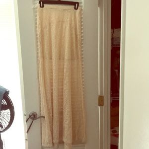 Lace maxi skirt